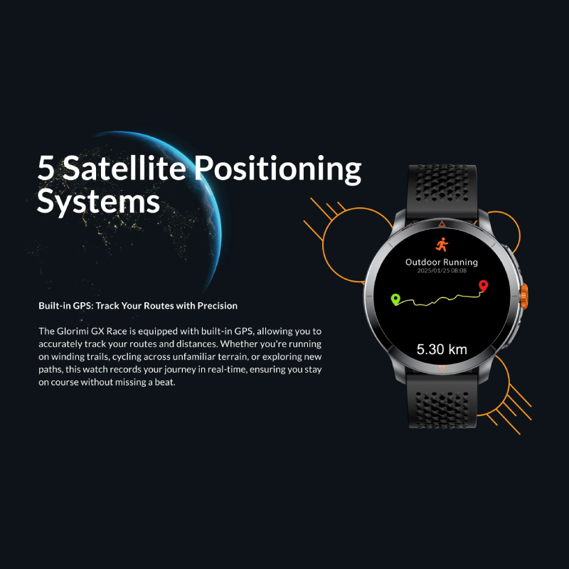 قیمت و خرید ساعت هوشمند گلوریمی مدل GX Race